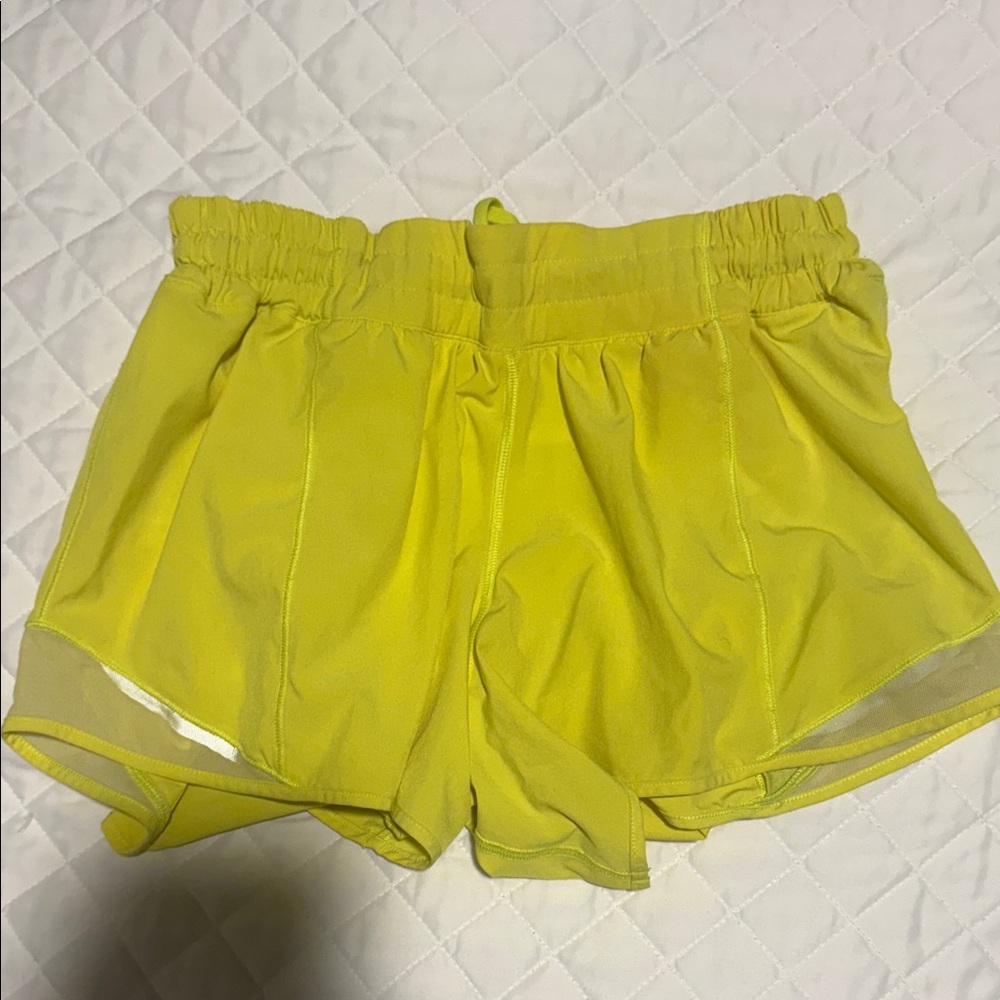 lululemon Bright Yellow Women's Athletic Shorts. Size 10